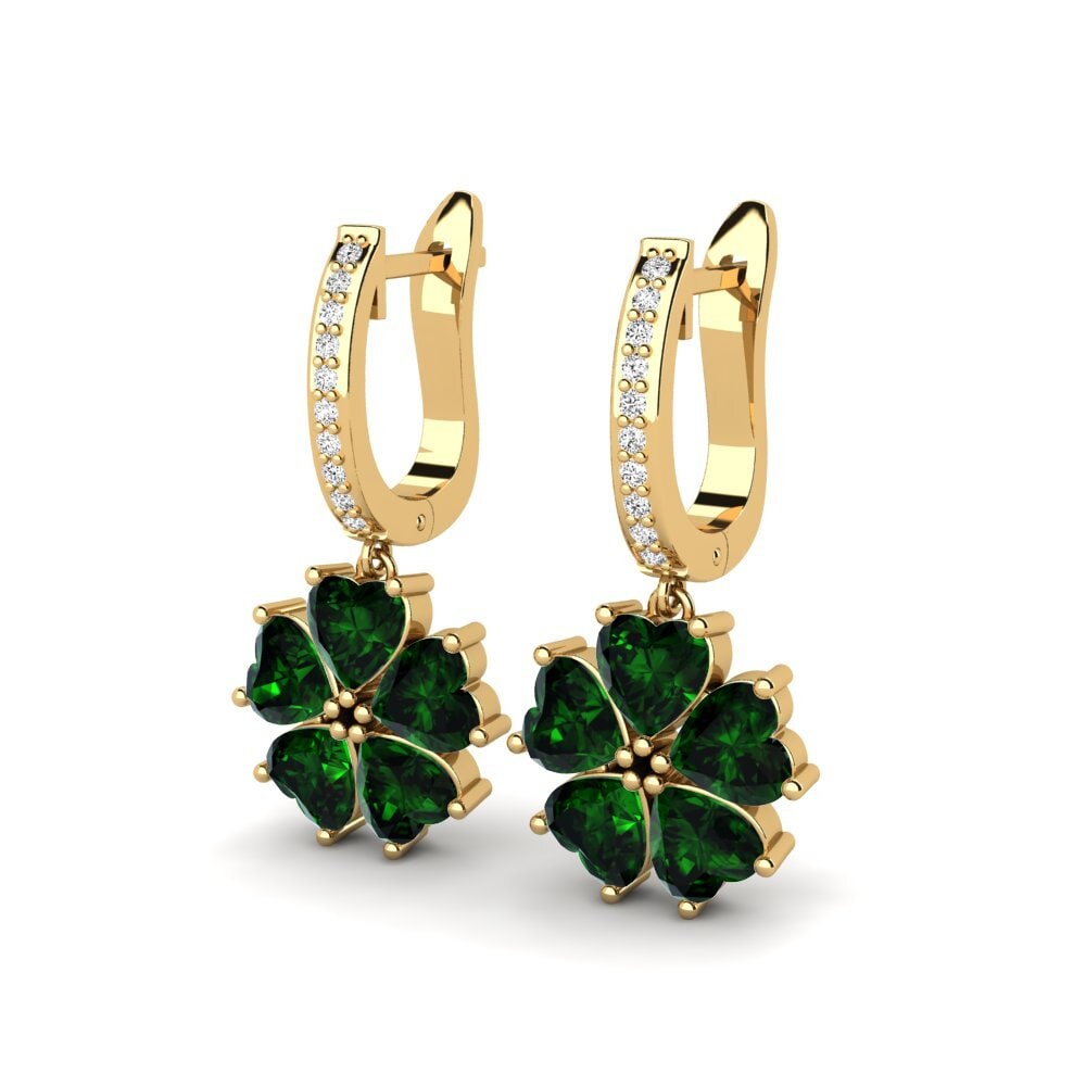 Đá Tourmaline Xanh / Bích tỷ Bông tai nữ Ainh