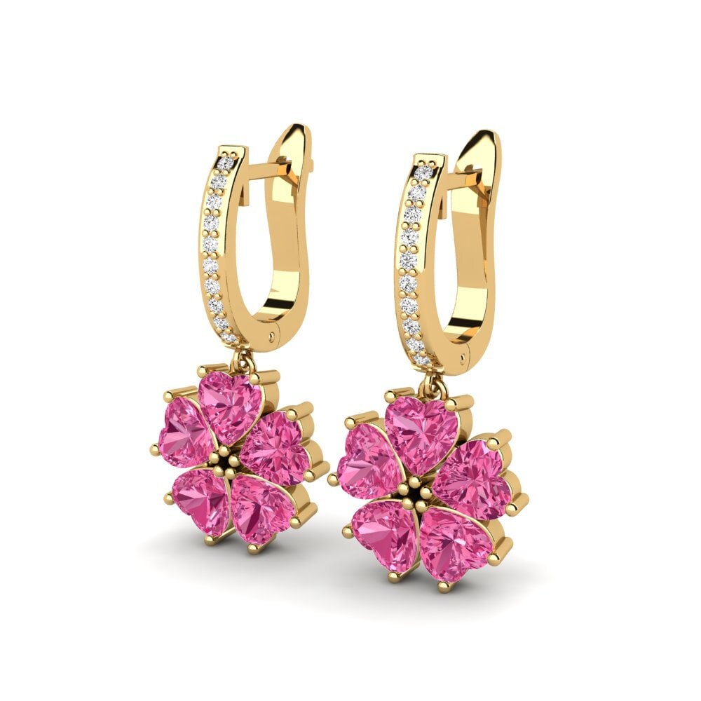 Đá Tourmaline Hồng / Bích tỷ Bông tai nữ Ainh