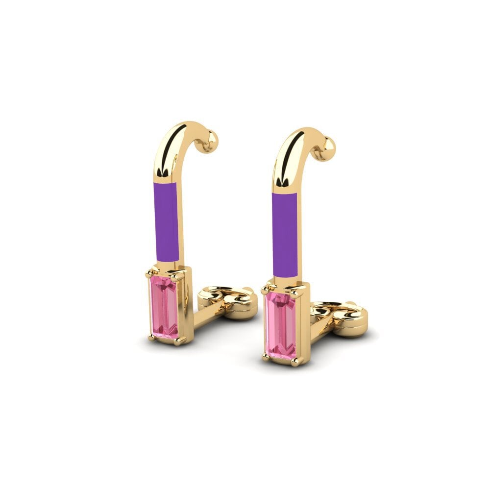 Safira Rosa Brincos Feminino Aioi