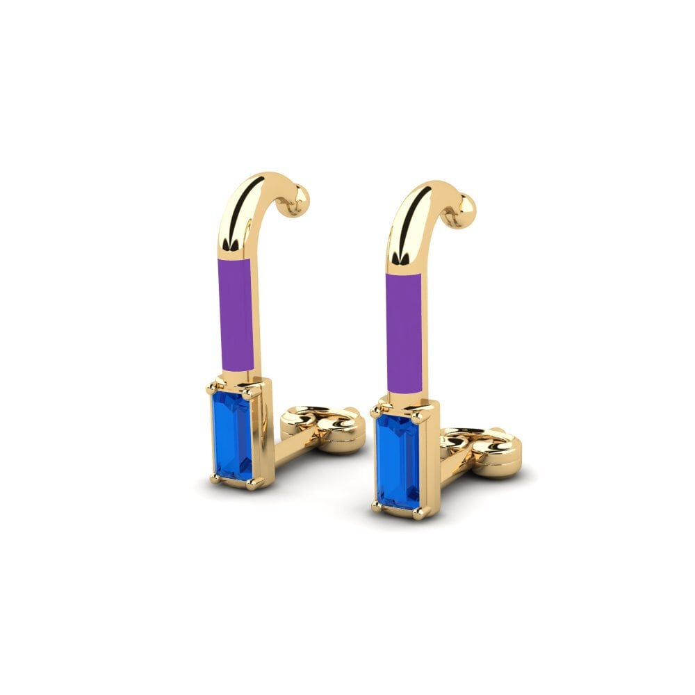 Zircone Bleu Foncé Boucle d'oreille femme Aioi