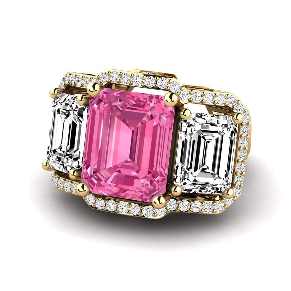 Turmalina rosa Anillo de compromiso Aithen