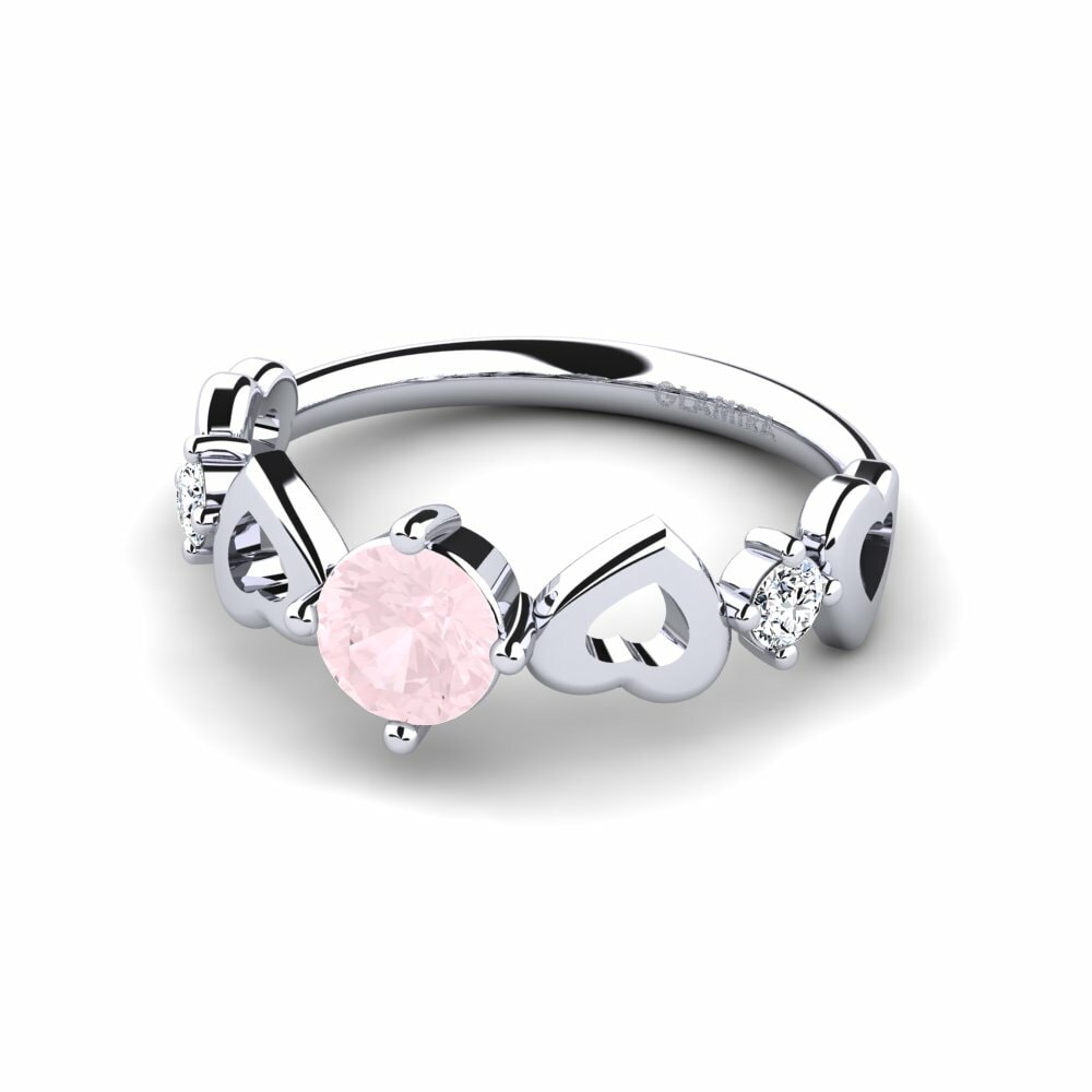 Heart Rose Quartz Rings