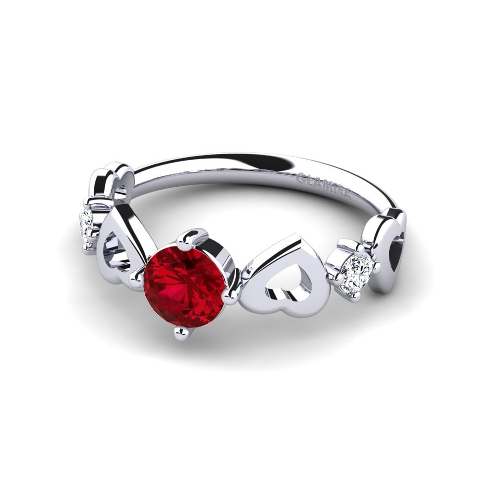 Zircone Rosso Anello da donna Aizaya