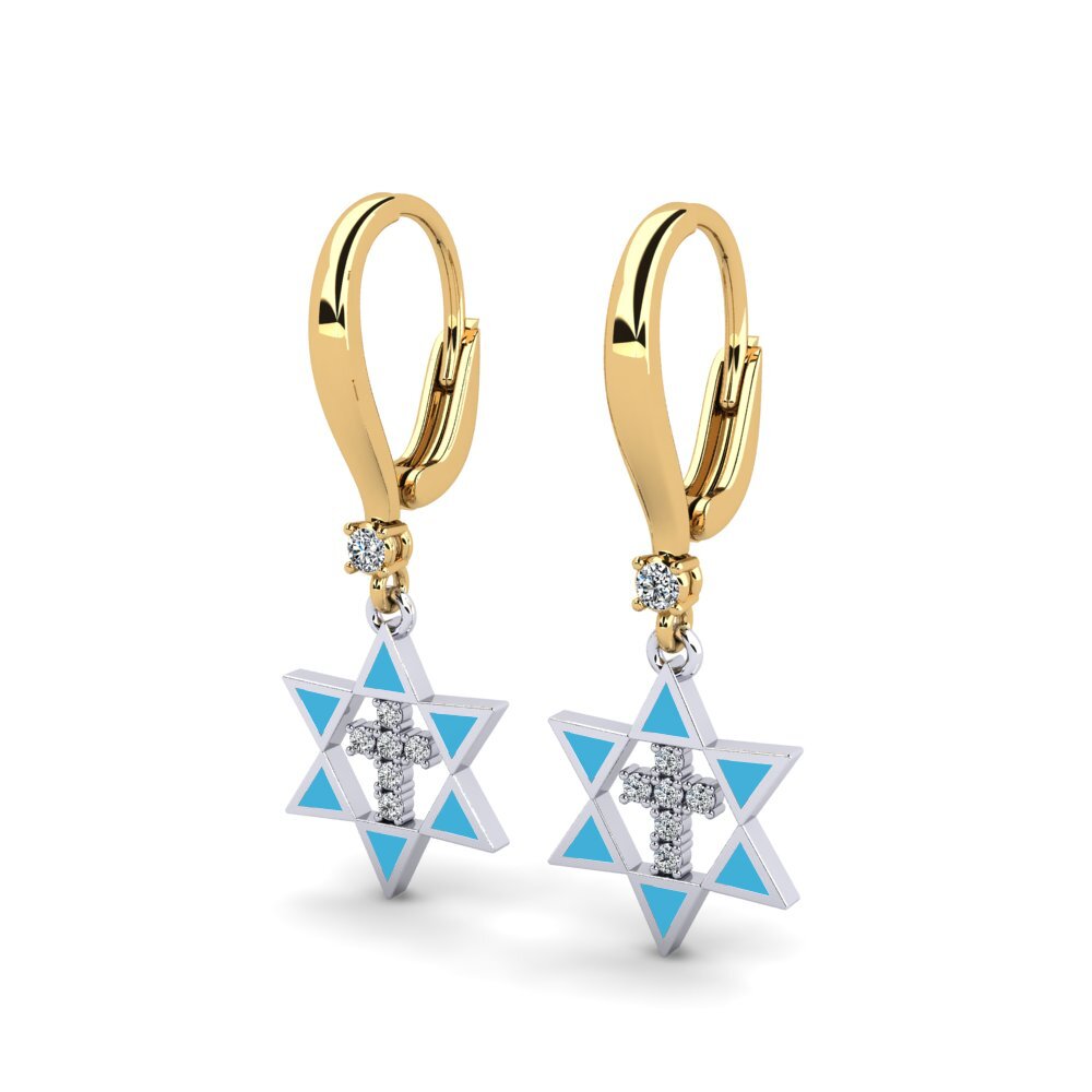 14ct Yellow & White Gold Women's Earring Akali