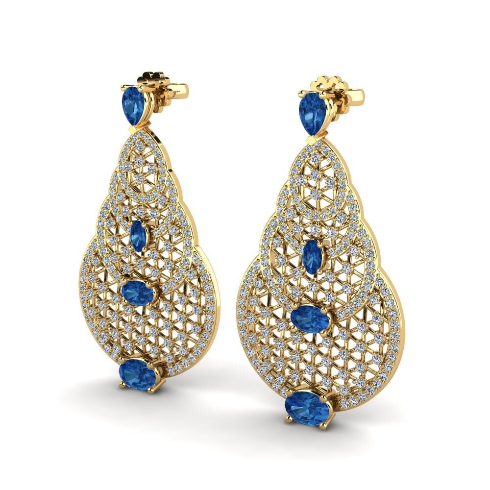 Dark Blue Zirconia Earring Akaneta