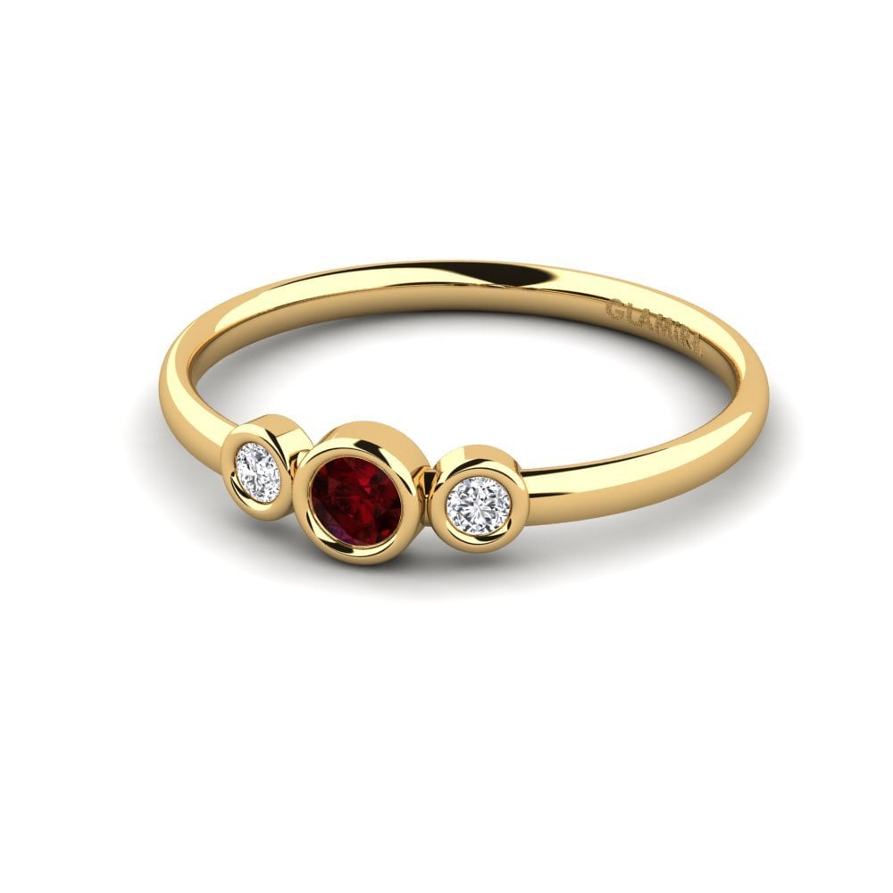 Garnet Engagement Ring Akee