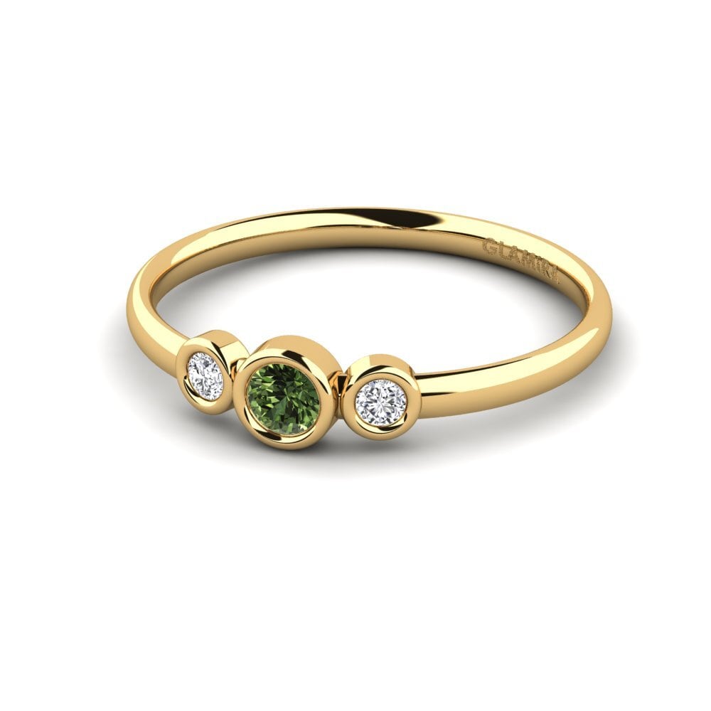Green Sapphire Engagement Ring Akee