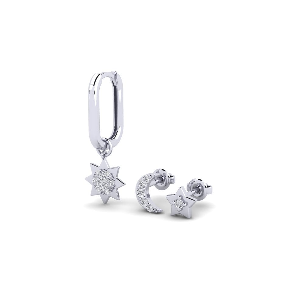 Paladio Diamante Pendiente de mujer Akkad - SET
