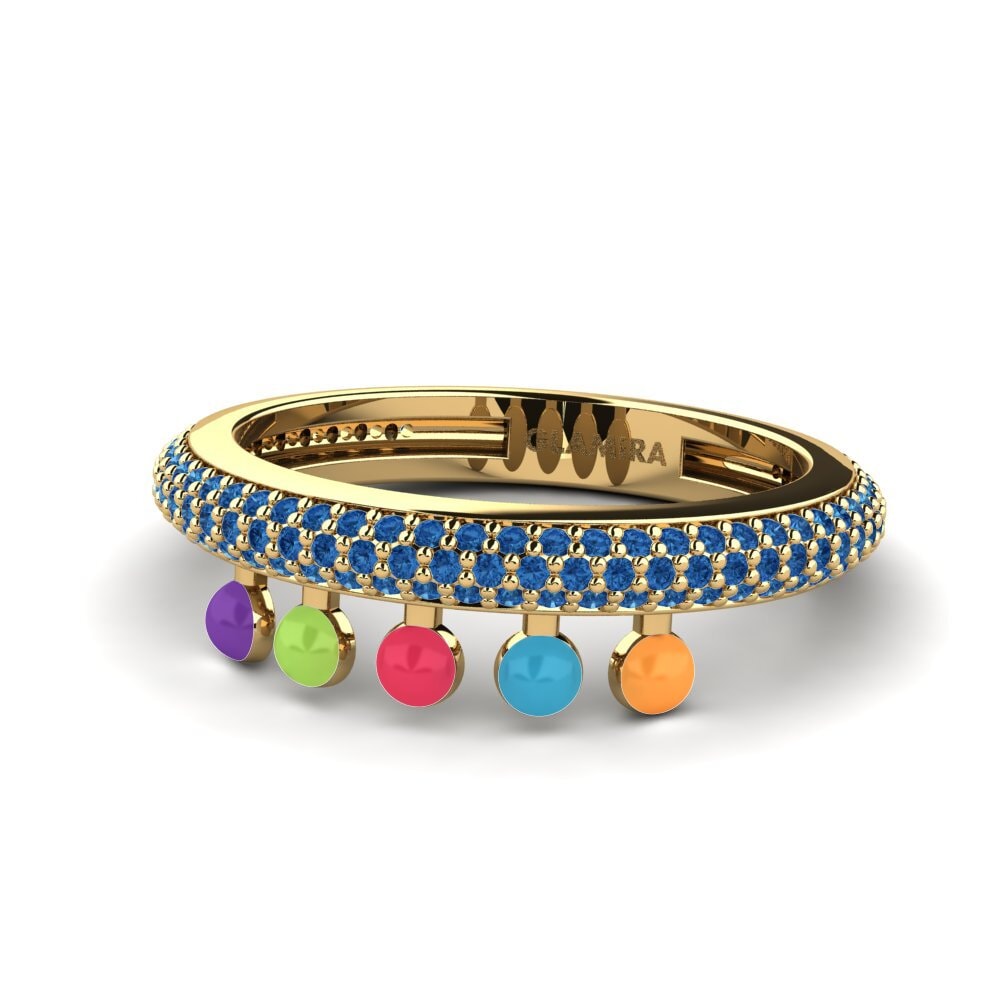 Dunkelblauer Zirkonia Ring Aktibo