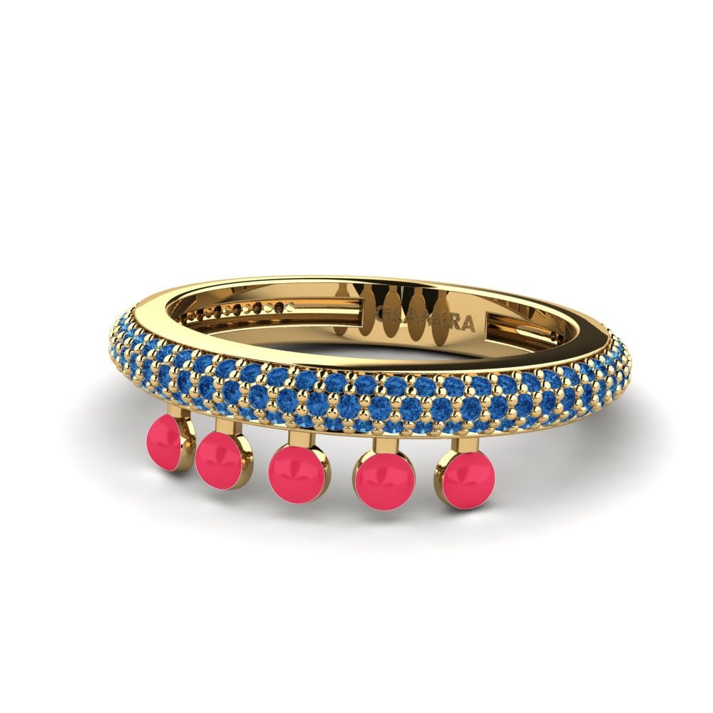 Dunkelblauer Zirkonia Ring Aktibo