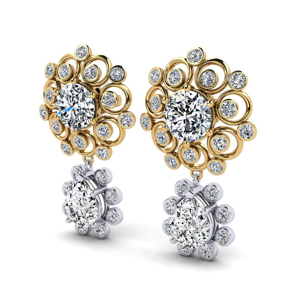 14ct Yellow & White Gold Women's Earring Akulina