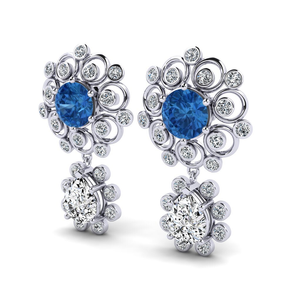 Dark Blue Zirconia Earring Akulina