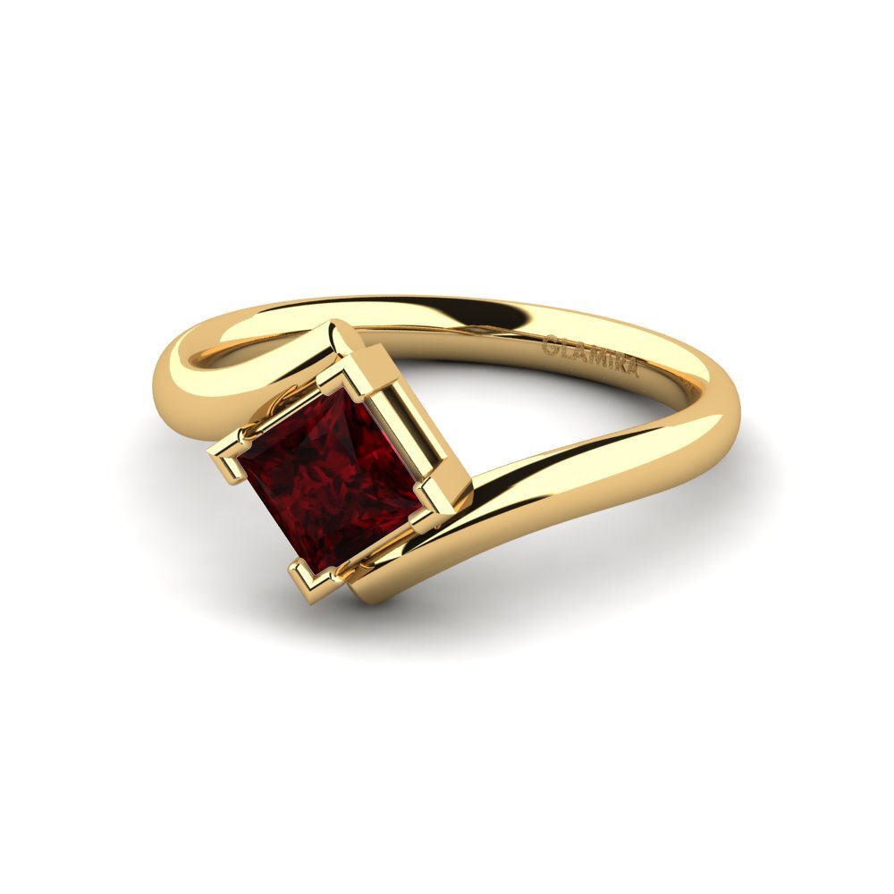 Garnet Engagement Ring Alamode
