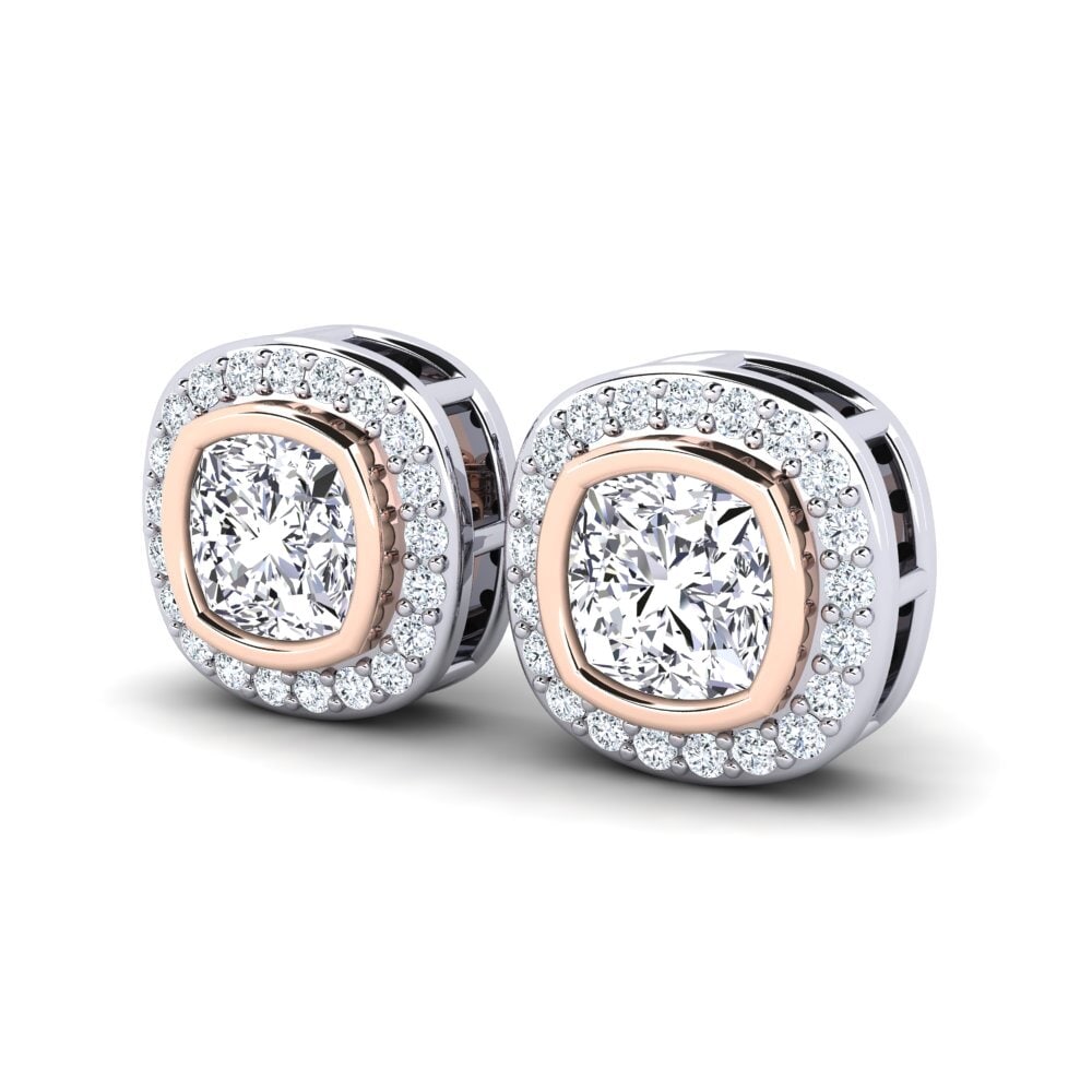 14ct White / Rose Gold Women's Earring Alangoya
