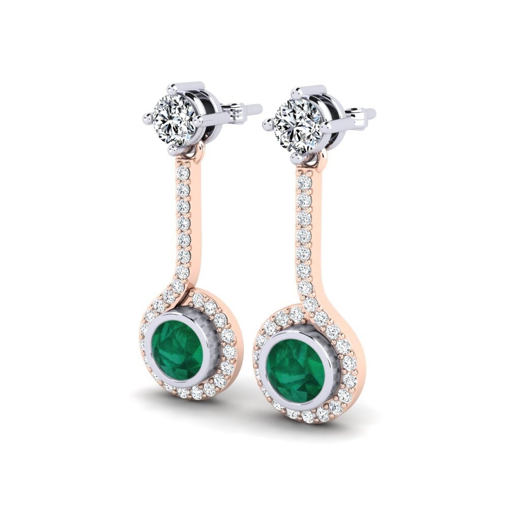 9ct Rose & White Gold Women's Earring Alannah