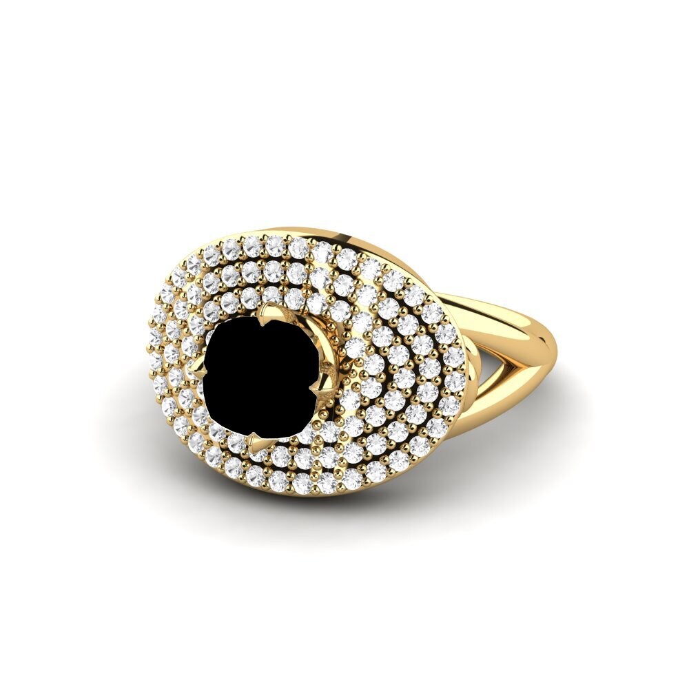 Black Sapphire Engagement Ring Alard