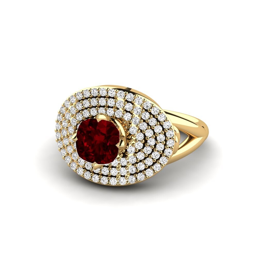 Garnet Engagement Ring Alard