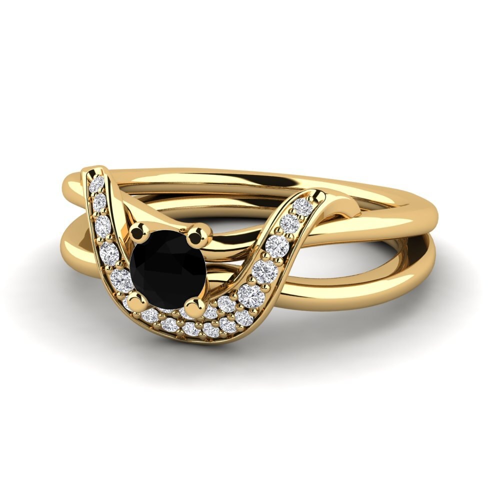 Black Diamond Engagement Ring Alasha 0.25 crt