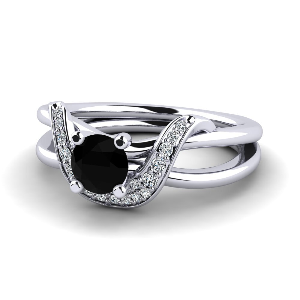 Black Diamond Engagement Ring Alasha