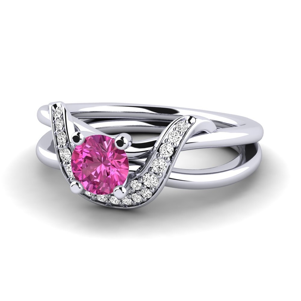 Topacio Rosa Anillo de compromiso Alasha