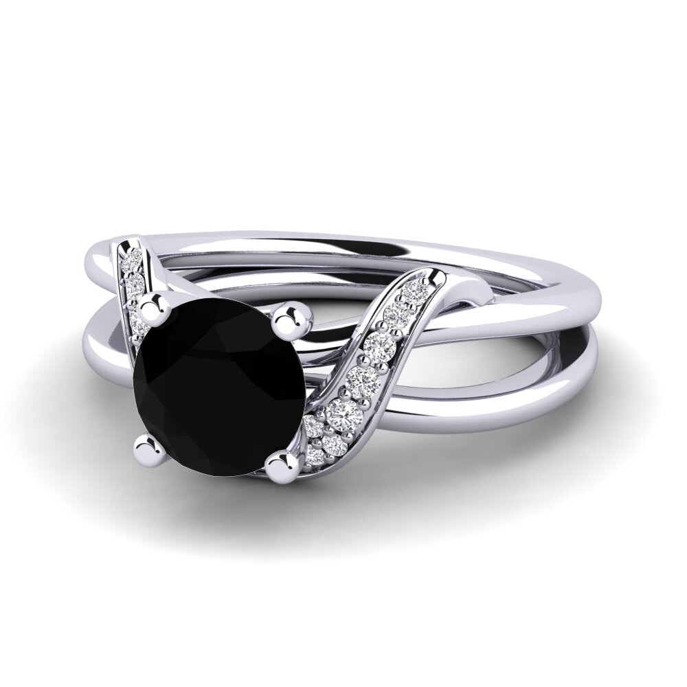 Black Diamond Engagement Ring Alasha 1.0 crt