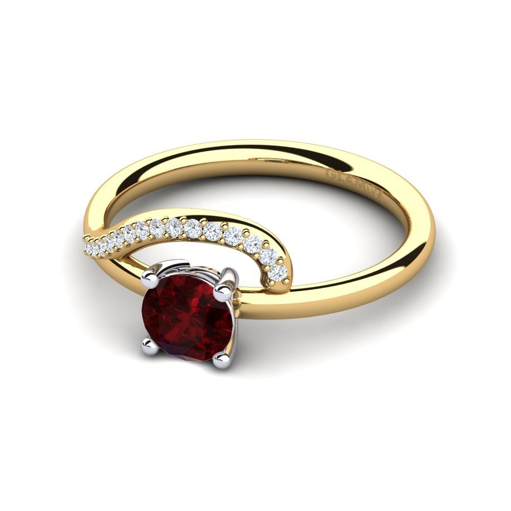 Garnet Engagement Ring Alazre