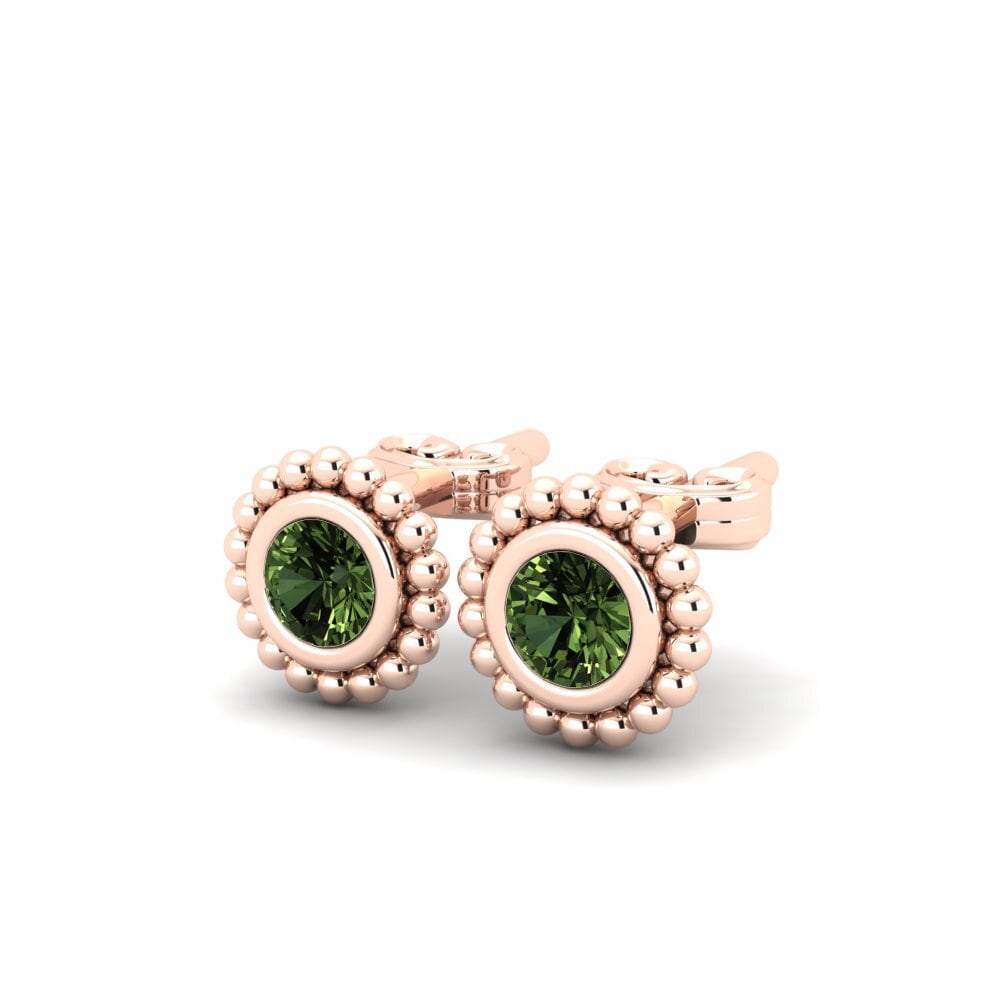 Oro Rosso 585 Zaffiro Verde Orecchino da donna Albergo