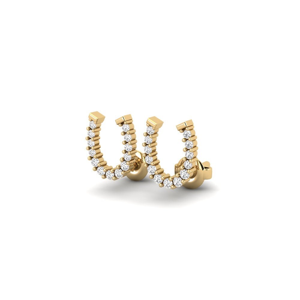 Moissanite Boucle d'oreille femme Aldagaia