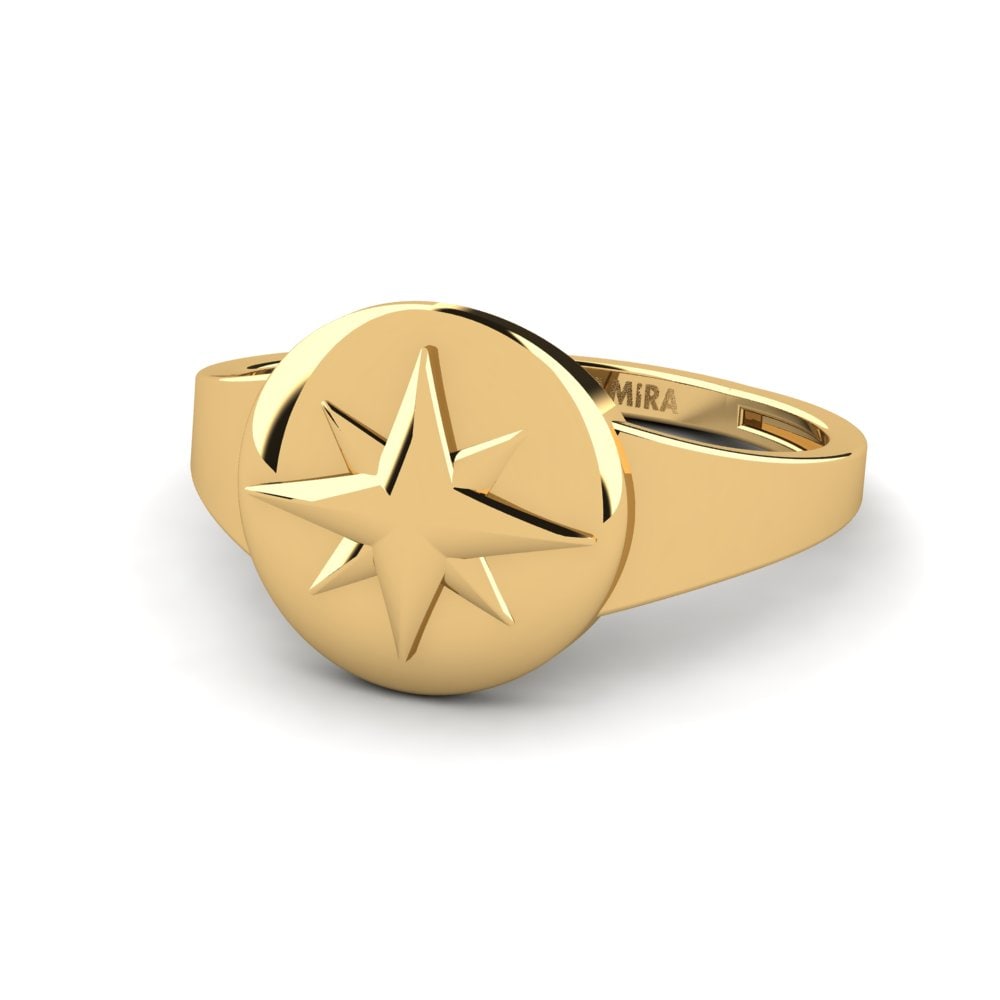 9k Oro Amarillo Anillo Aldib