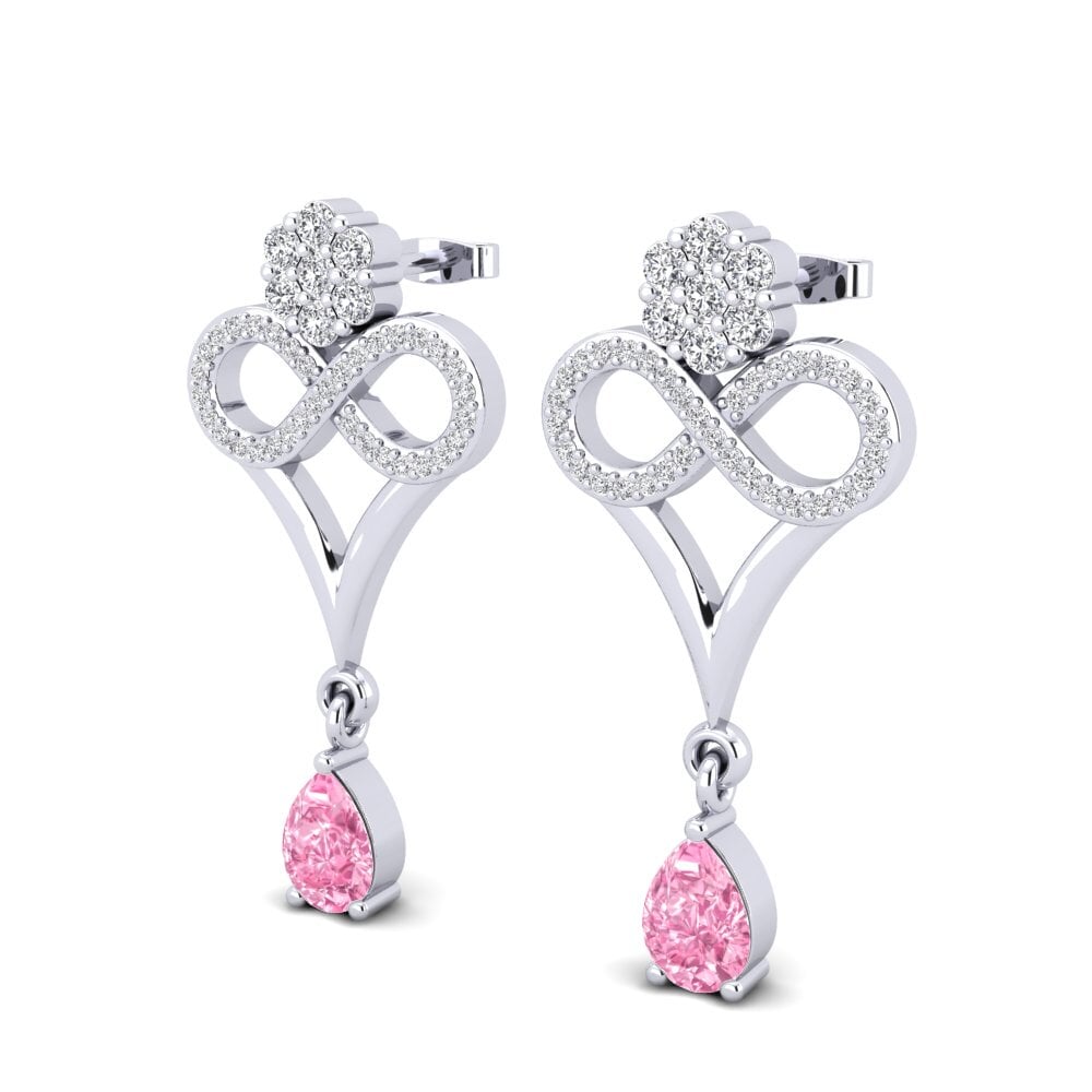Pink Sapphire Women's Earring Aldonsa