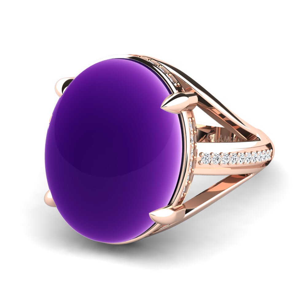 Cabochon Ametista Anel Aldosia