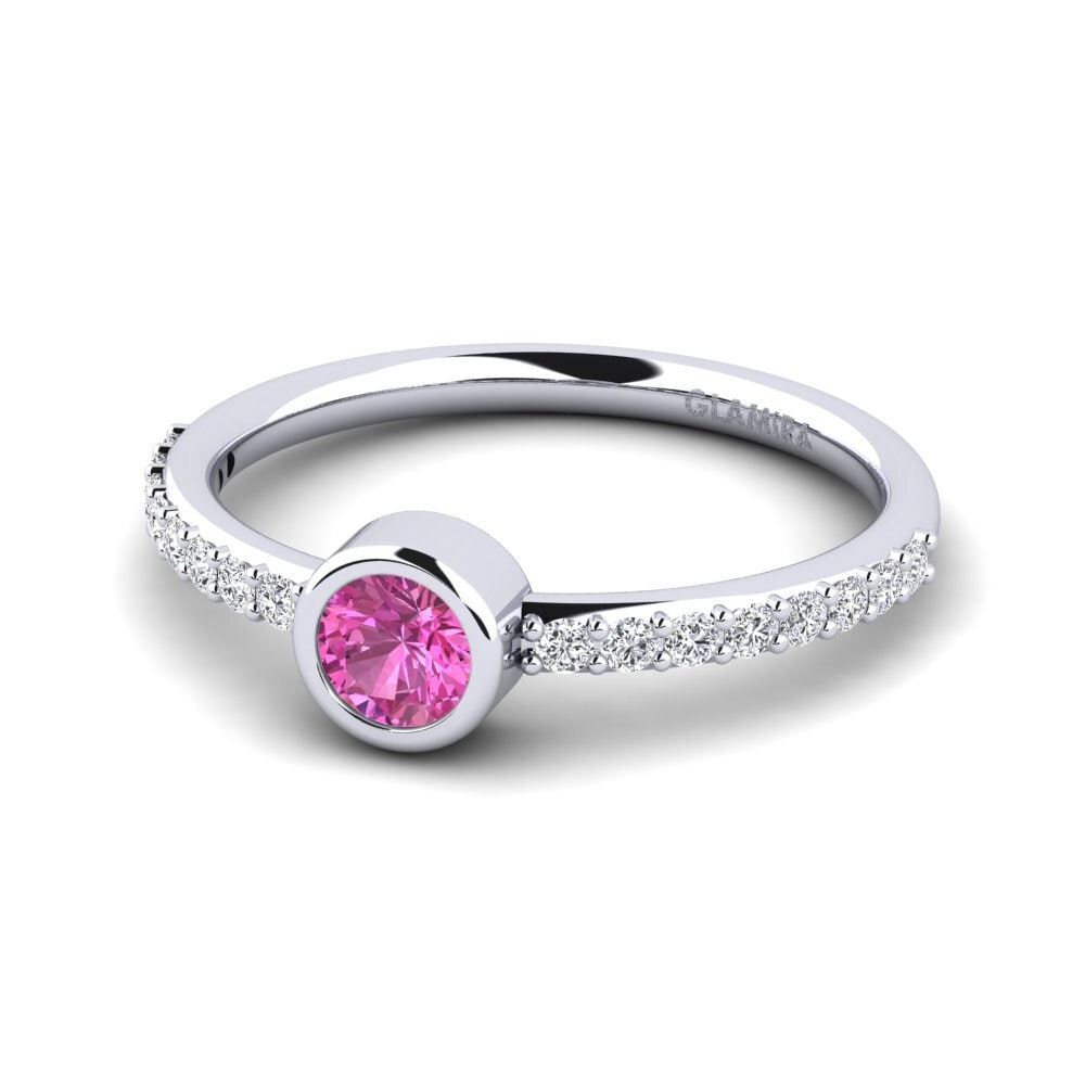 Pink Topaz Women's Ring Aleckon