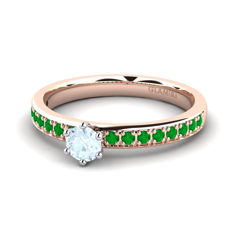14k Rose & White Gold Engagement Ring Ageall