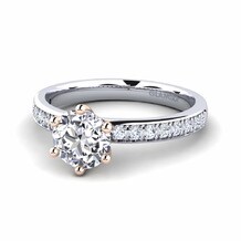 Solitaire Pave Engagement Rings