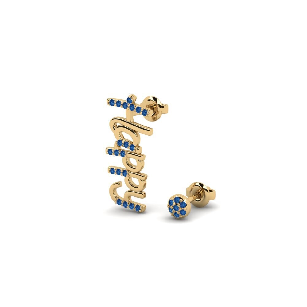 sapphire-zirconia Women's ต่างหู Alegreme