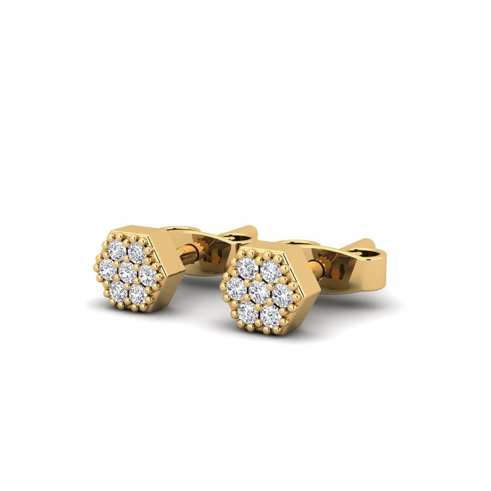 Or Jaune 18k Boucle d'oreille femme Alessi