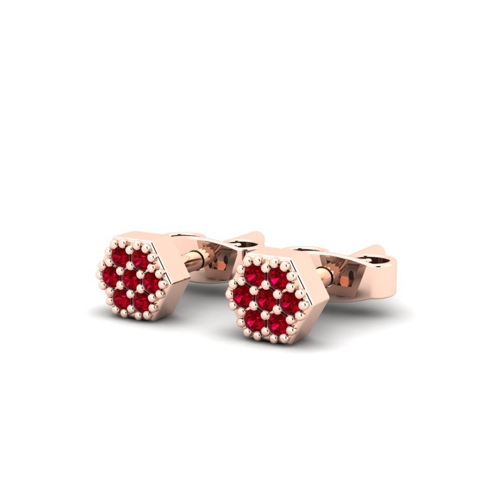 Đá Zirconia Đỏ Bông tai nữ Alessi