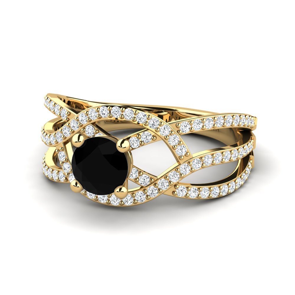 Black Diamond Engagement Ring Alessia