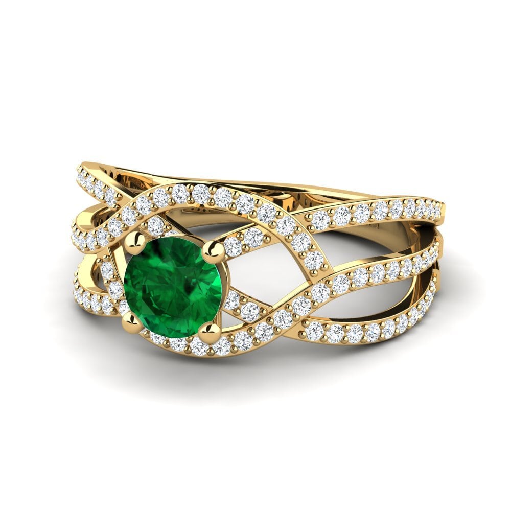 Emerald (Lab Created) Engagement Ring Alessia