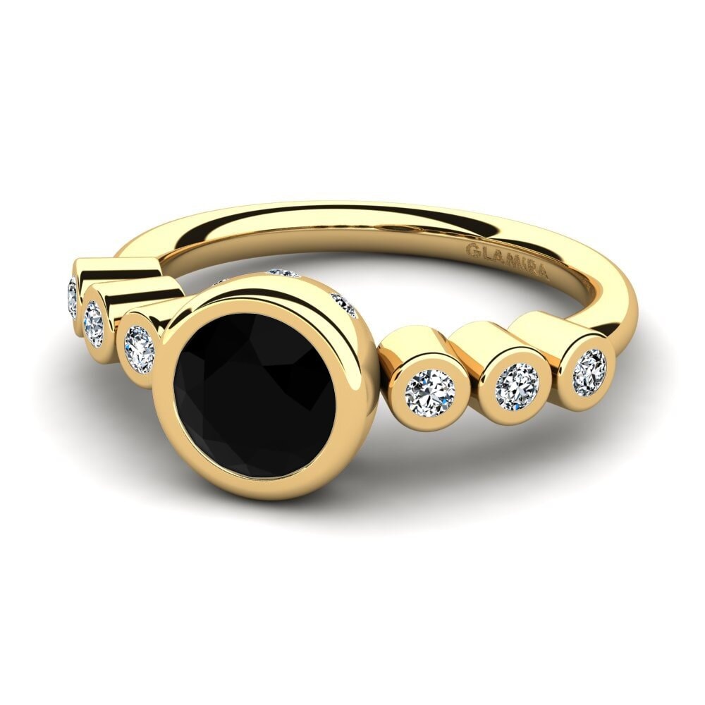 Black Diamond Engagement Ring Aletta