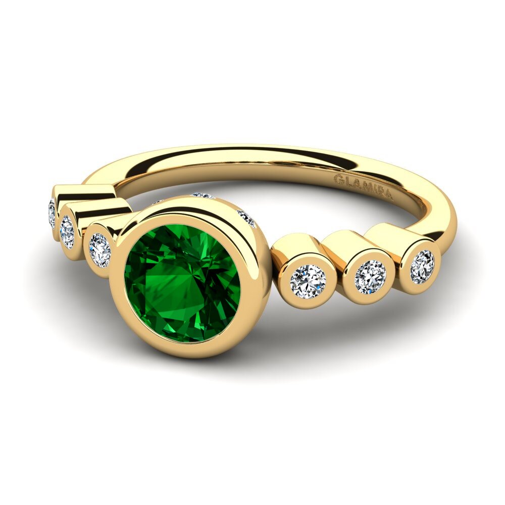Circonita Verde Anillo de compromiso Aletta