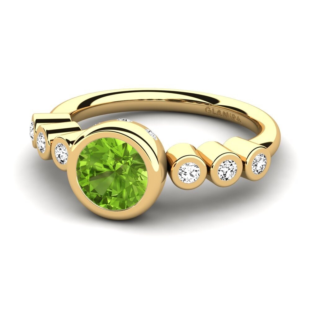 Peridoto Anillo de compromiso Aletta