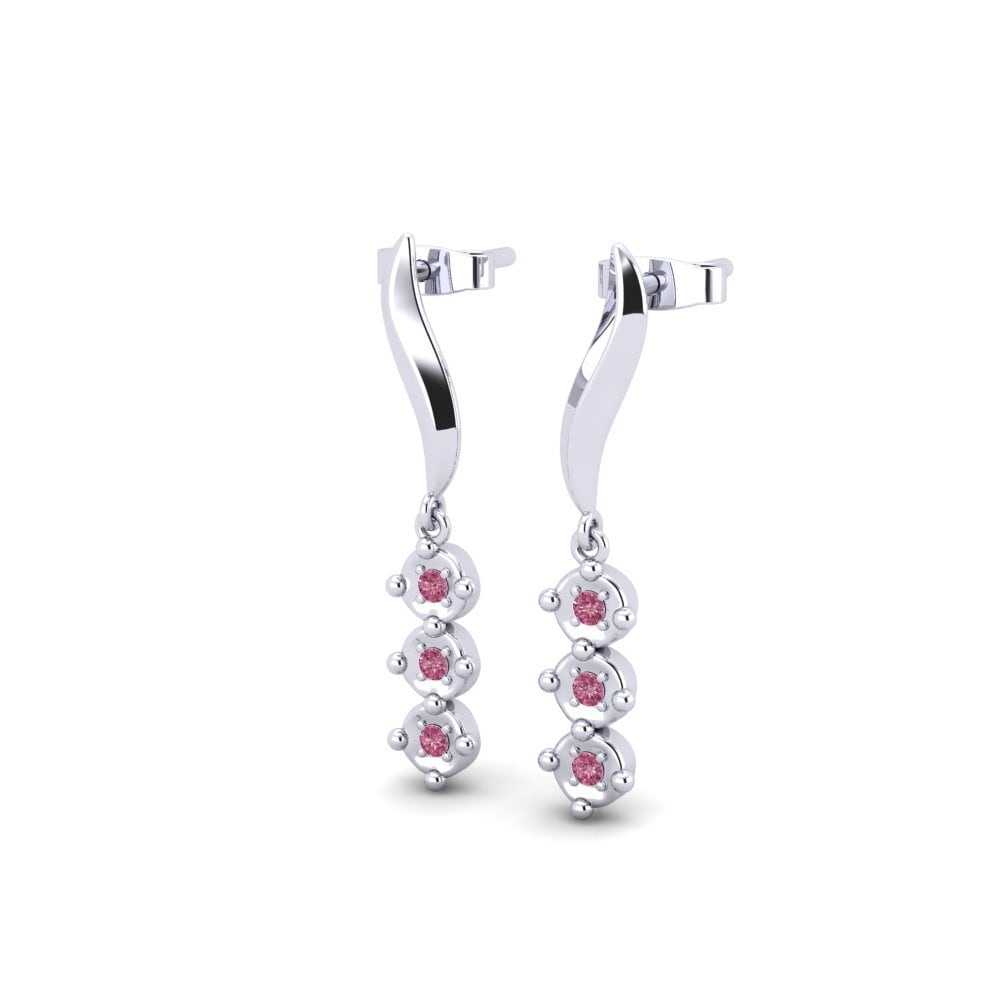 Grenat de Rhodolite Boucle d'oreille femme Alfred