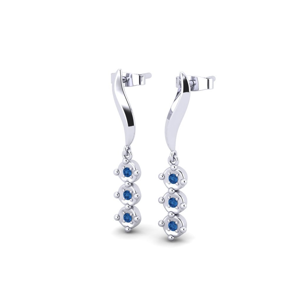 Dark Blue Zirconia Women's Earring Alfred