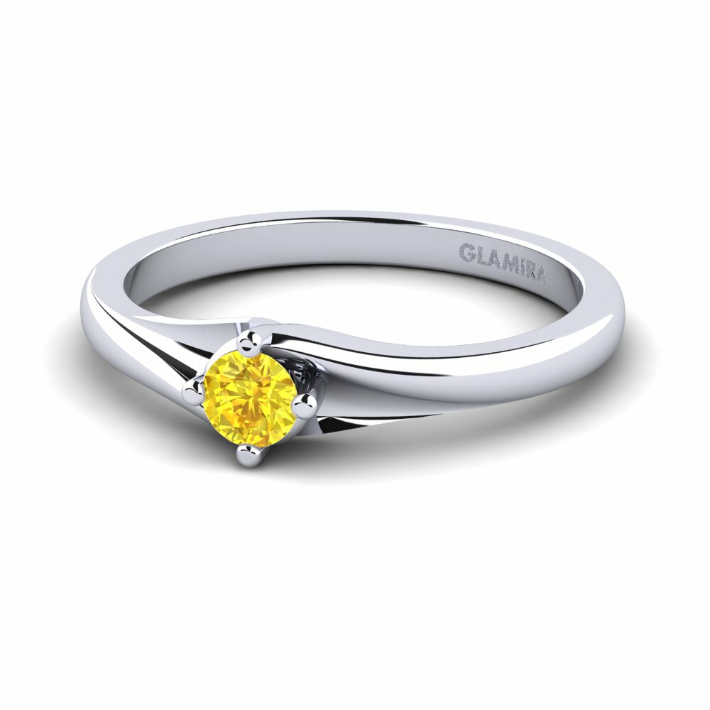 Bague de fiançailles Alfrida 0.16 crt Saphir Jaune