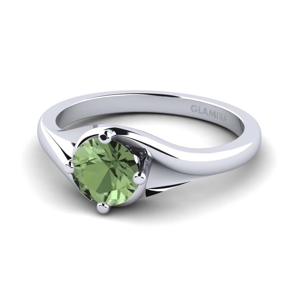 Green Sapphire Engagement Ring Alfrida 0.8 crt