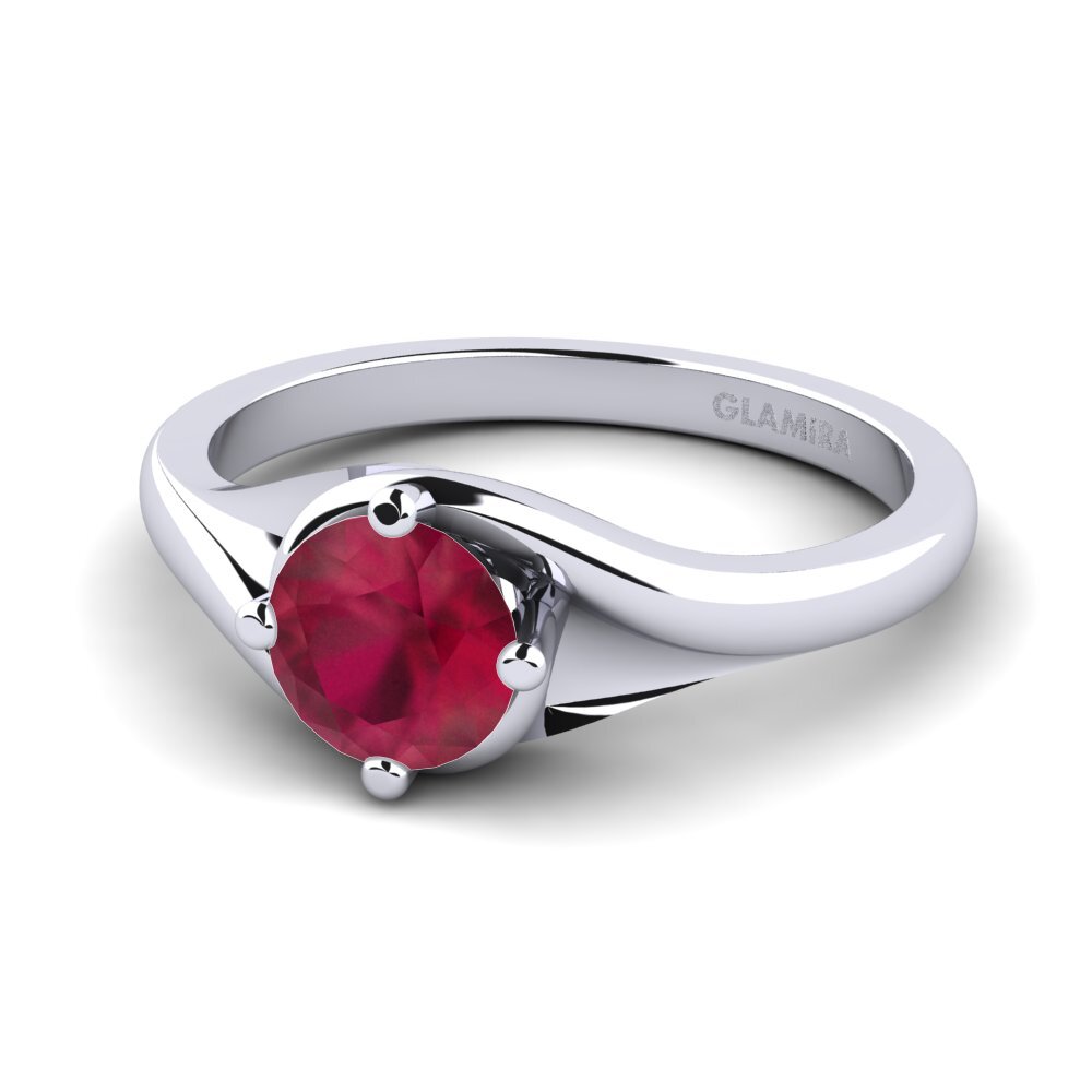 Ruby Engagement Ring Alfrida 0.8 crt
