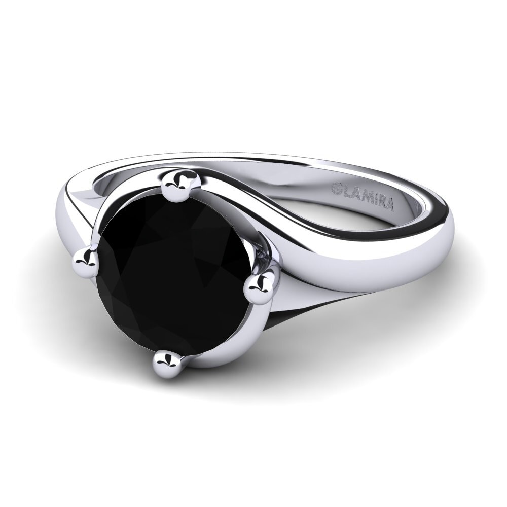 Black Sapphire Engagement Ring Alfrida 2.0 crt