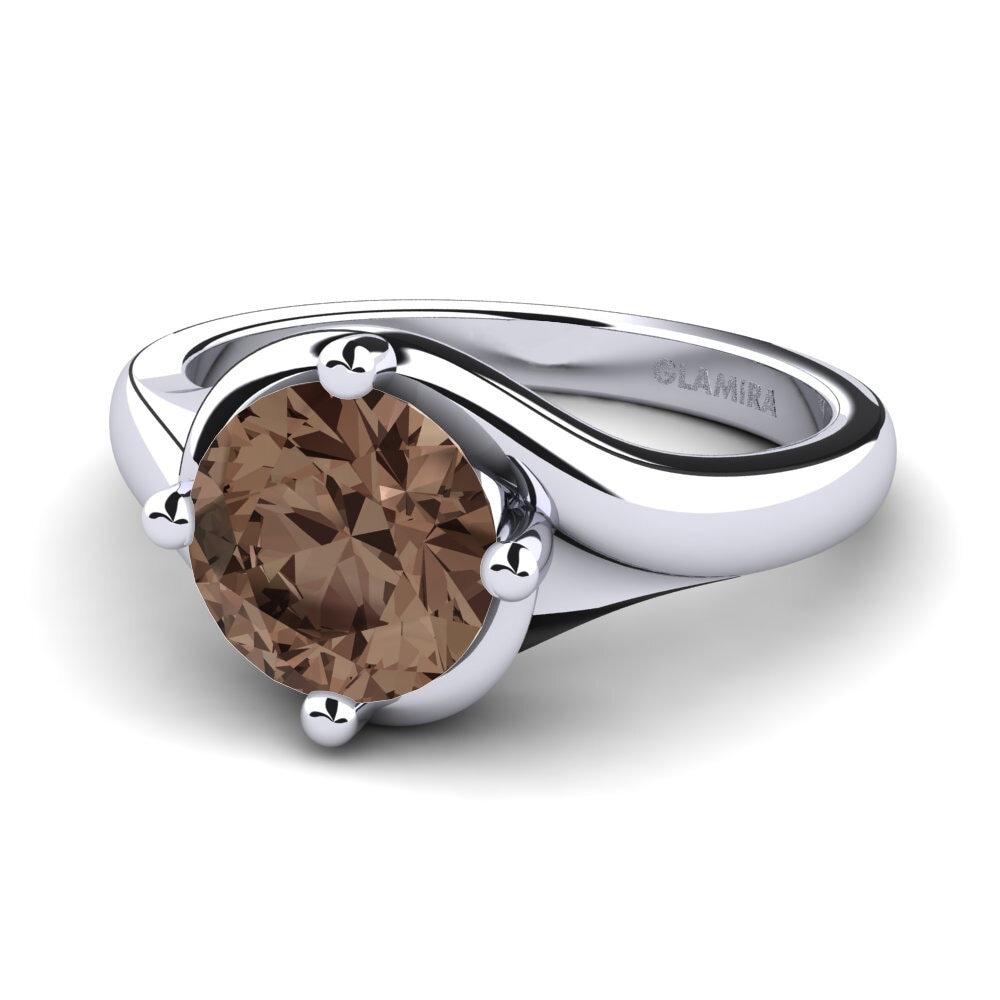 Smoky Quartz Engagement Ring Alfrida 2.0 crt