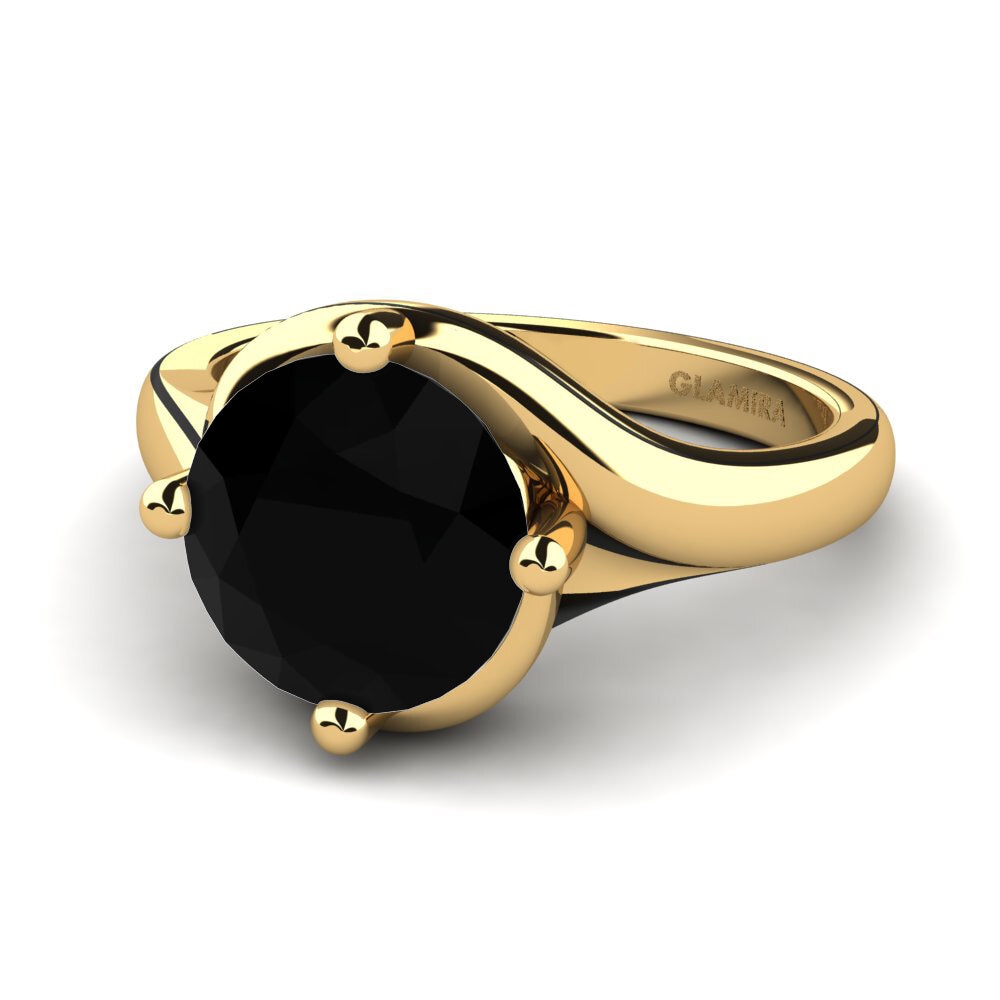 Black Sapphire Engagement Ring Alfrida 3.0 crt